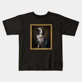 Majestic Border Collie - Medieval Queen of the Realm  (Framed) Kids T-Shirt